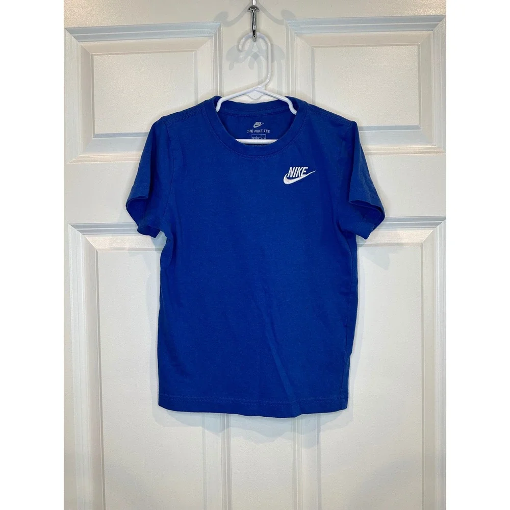Nike Boys‎ Royal Blue Short Sleeve Logo Graphic T-Shirt Size 7 L 6-7 YRS